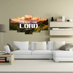 Psalm 1506 Let Everything Praise The Lord Bible Verse Wall Art Canvas Scripture Home Decor Religious Framed Painting Gifts - thumbnail 3
