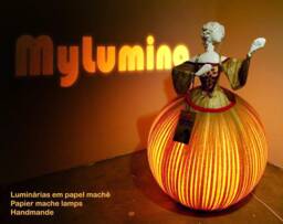 Paper Mache, Floor Lamp, Lighting Decor, Table Light, Living Room Design Homedecor, Ambient, Lamps, Sculpture - thumbnail 1