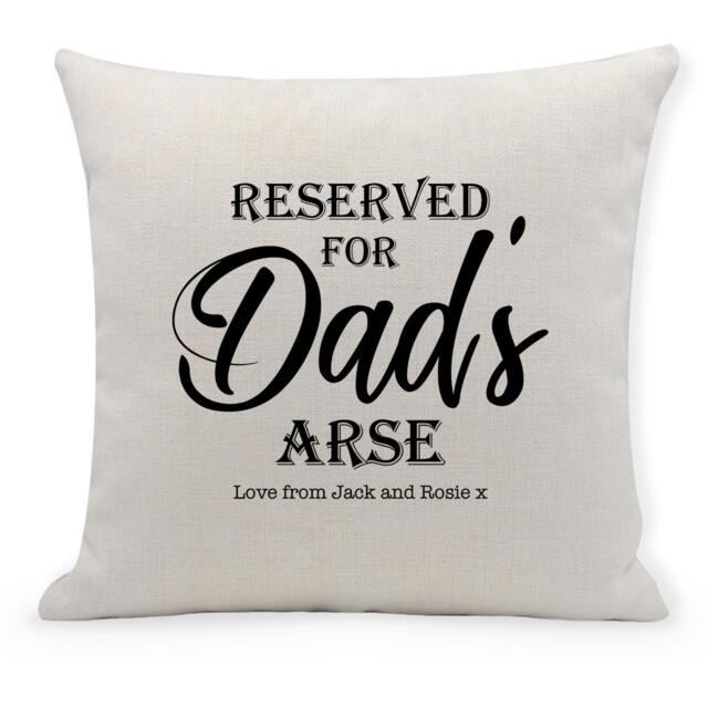 Personalized Funny Father's Day Cushion Cover, Reserved For Dad - image 1