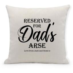 Personalized Funny Father's Day Cushion Cover, Reserved For Dad
