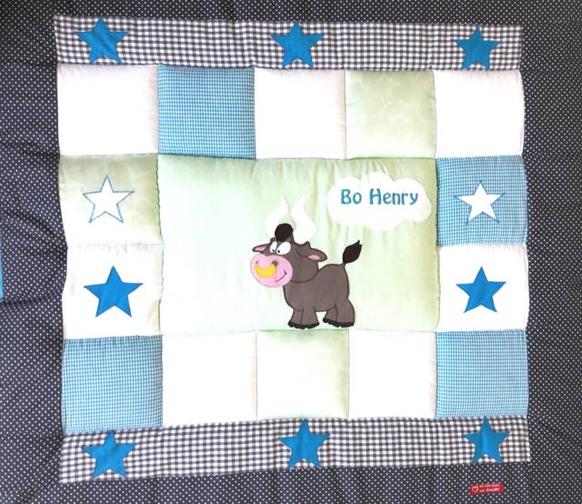 "Crab Blanket, Baby Blanket ""Zodiac Sign Bull" - image 1