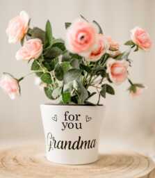 "Personalised Flower Plant Pot ""For You Grandma"