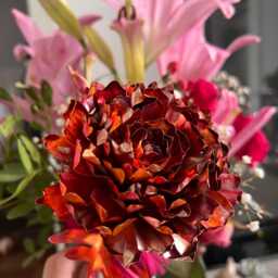 Handmade Copper Peony, Colourful Metal Flower, Gift - thumbnail 2