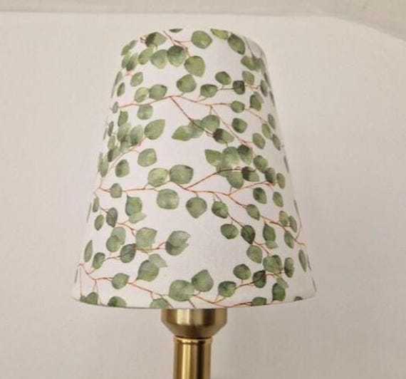Beautiful Eucalyptus Decoupaged Clip-Clip Shade. Candle Lamp Chandalier - image 1