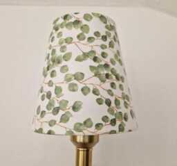 Beautiful Eucalyptus Decoupaged Clip-Clip Shade. Candle Lamp Chandalier - thumbnail 1
