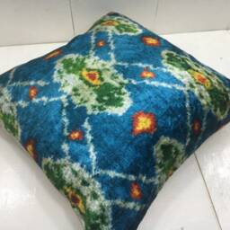 Hand Dyed Silk Ikat Pillow Cover, Decorative Accent, 16x16 - thumbnail 4