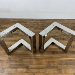 "Stainless Steel Bench Legs, 16"" H X W Bracket Metal Table Height - 20" - thumbnail 3