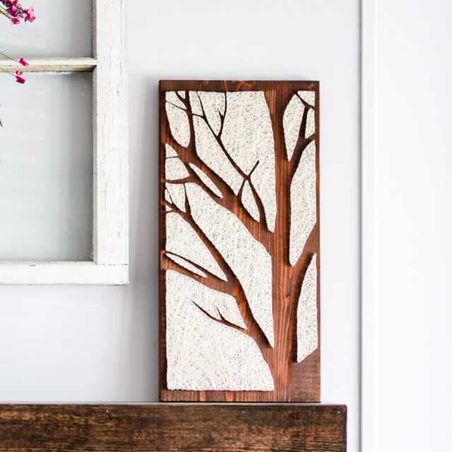 Tree Silhouette Wood Wall Art - Minimalist Nature Home Decor - image 1