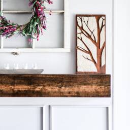 Tree Silhouette Wood Wall Art - Minimalist Nature Home Decor - thumbnail 3