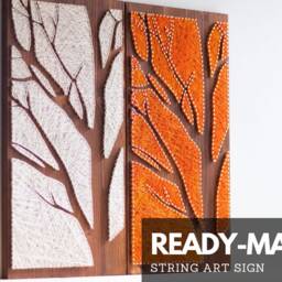Tree Silhouette Wood Wall Art - Minimalist Nature Home Decor - thumbnail 2