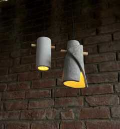 Handmade Concrete Pendant Light Set - Modern Industrial Hanging Fixtures