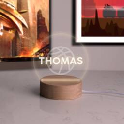 Personalised Mini Led Desk Lamp - Unique Birthday Gifts For Him Sports Gift For Men Man Cave Decor 7 Light Colour Options