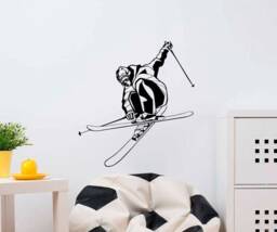 Skiing Ski Wall Vinyl Decal Sticker Extreme Winter Sport Art Home Decor - 9Sk1N - thumbnail 1