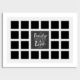 Large Multi-Photo Family Collage Frame - Holds 20 4x4 Instagram Photos in A White Wood - thumbnail 1