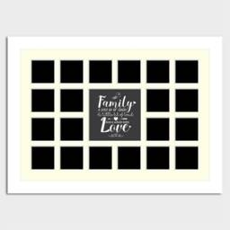 Large Multi-Photo Family Collage Frame - Holds 20 4x4 Instagram Photos in A White Wood - thumbnail 2