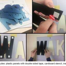 Shut Up & Try - 3D PVC Wall Panels Motivational Office Decor Volumetric Letters Art - thumbnail 2