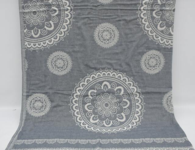 "Extra Long Blanket, Aztec Throw, Black Bedspread, Bed Rug, Turkish Blanket, 79""x91" - image 1