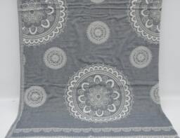 "Extra Long Blanket, Aztec Throw, Black Bedspread, Bed Rug, Turkish Blanket, 79""x91" - thumbnail 1