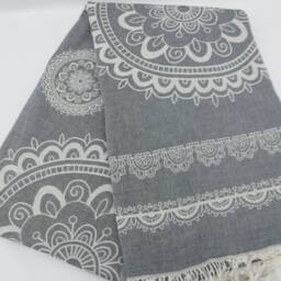 "Extra Long Blanket, Aztec Throw, Black Bedspread, Bed Rug, Turkish Blanket, 79""x91" - thumbnail 3