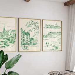 Set Of 3 St Andrews Posters, Scottish Coastal Wall Art, Seaside Print Set, Beach Decor, Modern Travel Artwork, UK Landscape - thumbnail 4