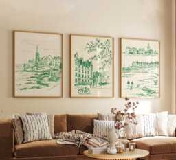 Set Of 3 St Andrews Posters, Scottish Coastal Wall Art, Seaside Print Set, Beach Decor, Modern Travel Artwork, UK Landscape - thumbnail 1