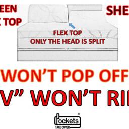 Won't Pop Off Queen Flex Top Deep Pocket Sheets, Crimson, Cream, White, Burgundy - thumbnail 2