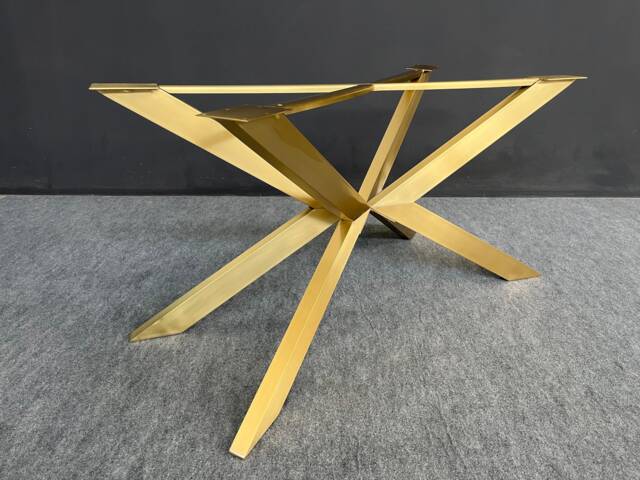 "Modern Brass Spider Table Base , Solid Dining 28""H, 24"" W, 52" - image 1