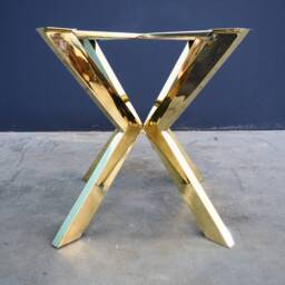 "Modern Brass Spider Table Base , Solid Dining 28""H, 24"" W, 52" - thumbnail 2
