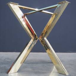 "Modern Brass Spider Table Base , Solid Dining 28""H, 24"" W, 52" - thumbnail 4