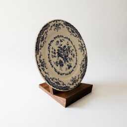 Solid Walnut Wooden Display Stand For Vintage Plates, Books, Ipad - thumbnail 2