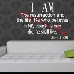 "Bible Quote ""I Am The Resurrection & The Life. He Who Believes in Me, Though He May Die, Shall Live." - thumbnail 2