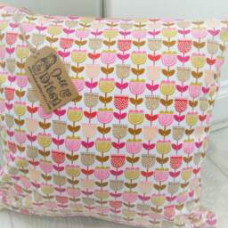 Children's Cushion Cover - Kids Bedroom Nursery Handmade 100% Cotton Natural Hessian Scandi Retro Only - thumbnail 2