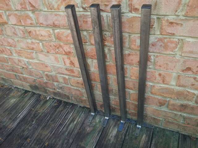 Raw 32 Inch Straight Metal Leg - Beeswax Coating Optional Per - image 1