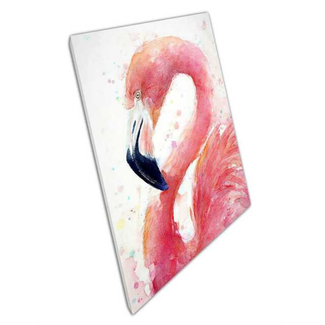 Pink Flamingo Canvas Print Tropical Wall Art For Home Office Decor - image 1