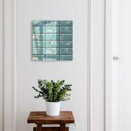 Turquoise Marble Wall Mounted Key Cabinet, Industrial Box, Modern Textures, For Lovers Of Interiors - thumbnail 1