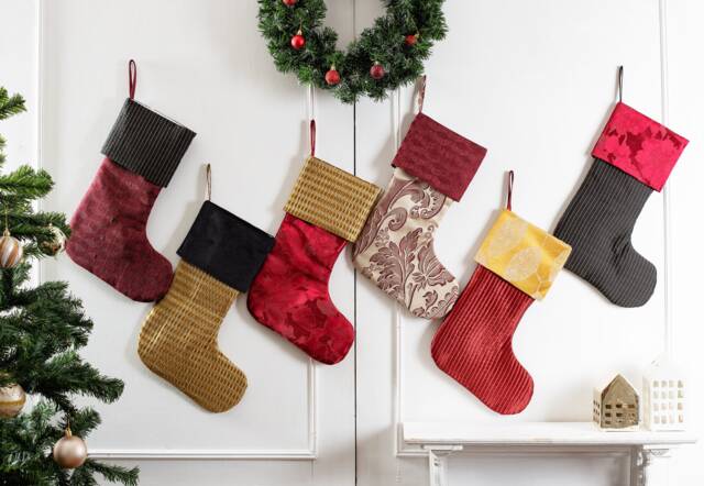 Luxury Christmas Stockings in Shades Of Red, Gold & Black - image 1
