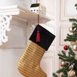 Luxury Christmas Stockings in Shades Of Red, Gold & Black - thumbnail 3