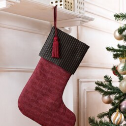 Luxury Christmas Stockings in Shades Of Red, Gold & Black - thumbnail 2