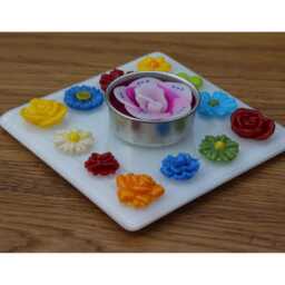 Kiln Formed Glass Tealight Holder - Fused Floral Charm Candle Handmade By Selina Jayne - thumbnail 3