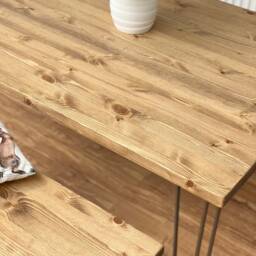 Viet // Scandinavian Dining Table & Bench With Hairpin Legs - thumbnail 3