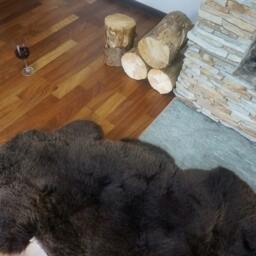"Giant Sheepskin Double X Brown Throw Genuine Leather Sheep Skin 79"" X 30" - thumbnail 3