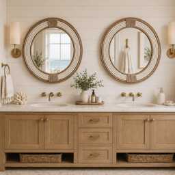 Large 80cm - 31.4Inch Hampton Nautical Coastal Round Rope Mirror Home Decor Large - thumbnail 2