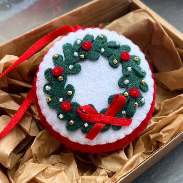 Christmas Felt Ornament, Ornaments, Felt Decoration, Xmas Classic Decorations, Tree Decor - image 1