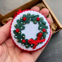Christmas Felt Ornament, Ornaments, Felt Decoration, Xmas Classic Decorations, Tree Decor - thumbnail 2