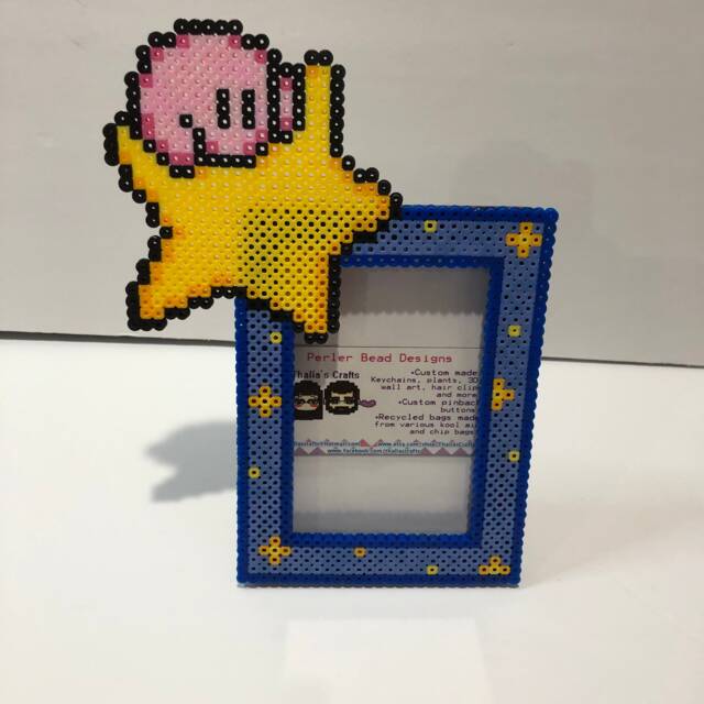 Kirby Picture Frame, Videogame 8Bit Wall Decor, Office Decire, Photo Birthday Gift, Christmas Unique
