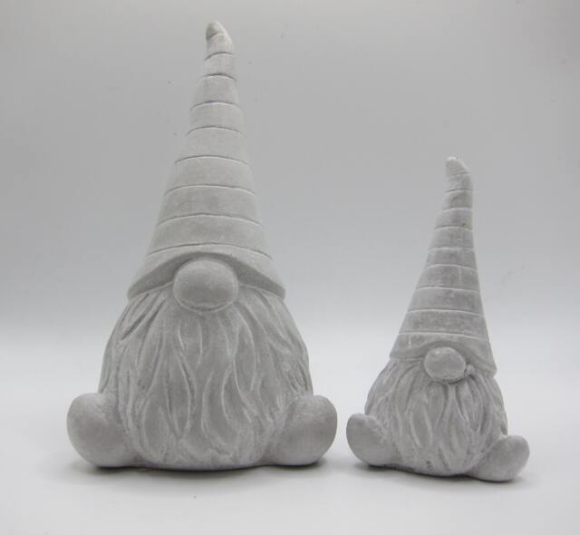 Rustic Cement Garden Gnomes Gonks 10cm & 14 cm Indoor Or Outdoor - image 1