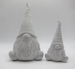 Rustic Cement Garden Gnomes Gonks 10cm & 14 cm Indoor Or Outdoor - thumbnail 1