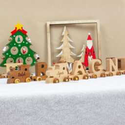 Personalized Wooden Train With Custom Train, Set, Toddler Toys, Children's Sensory Gifts - thumbnail 4