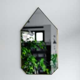 19.5 X 11.8 Inch Antique Brass Mirror Wall Hanging Mounted Makeup Christmas Gift - thumbnail 3
