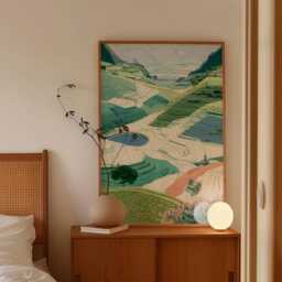 Terraced Rice Field Poster, Valley Landscape Print, Nature Wall Art - thumbnail 2